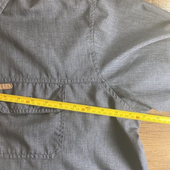 Orvis Classic Collection - Navy blue heather short sleeve button front shirt XXL - Picture 4 of 8